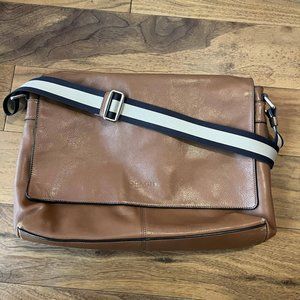 Coach tan messenger bag